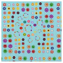 Tecido Muitas Flores
