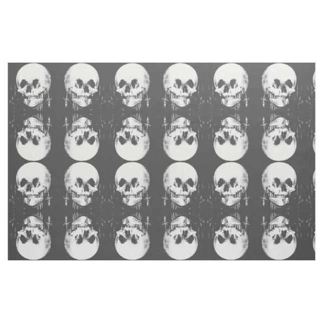 Tecido Mulher com Reflexão do Crânio Halloween Espelhada (Fat Quarter)