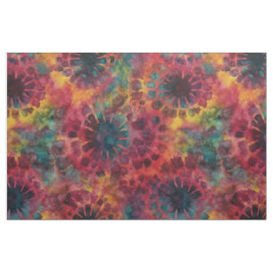 Tecido Multicolorido Retro Tie-Dye