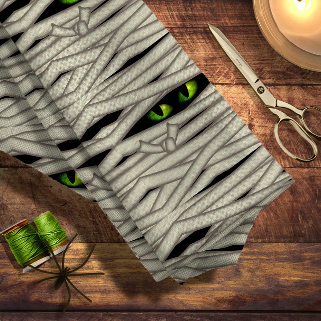 Tecido Mummy Eyes Halloween Green ID685 (Criador carregado)