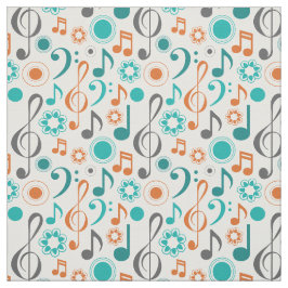 Tecido Música Notas Treble Bass Clef Banda Orchestra