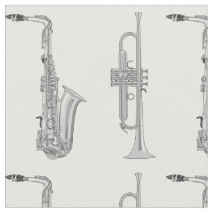 Tecido Musical de trompete saxofone Jazz
