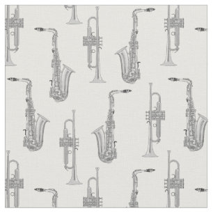 Tecido Musical de trompete saxofone Jazz