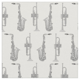 Tecido Musical de trompete saxofone Jazz