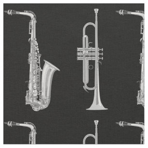 Tecido Musical de trompete saxofone Jazz