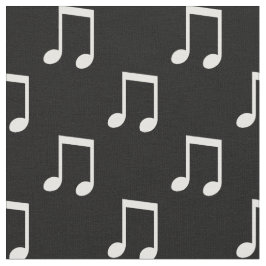 Tecido Musical Notes Black White Music Themed