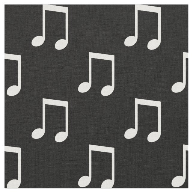 Tecido Musical Notes Black White Music Themed (Detalhe)