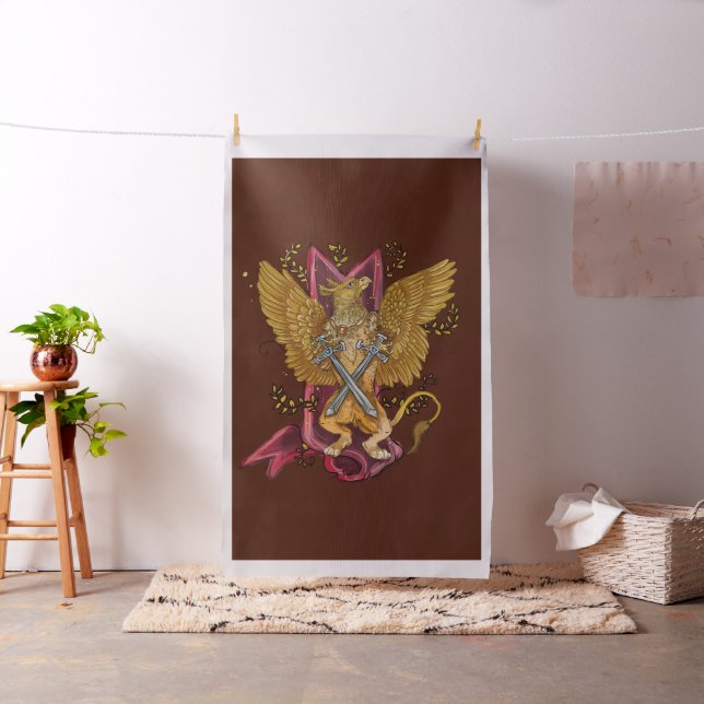 Tecido Mystic Griffin com espadas (In Situ)