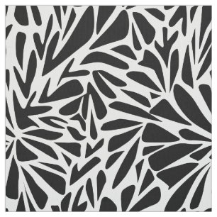 Tecido na moda floral monocromático sem costura abstrato 