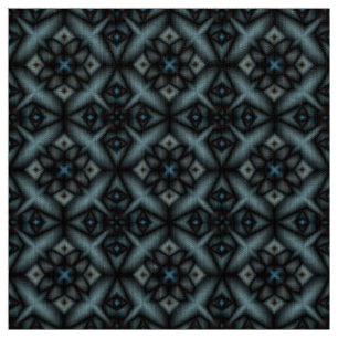 Tecido na moda, geométrica, azul, preto, oriental,