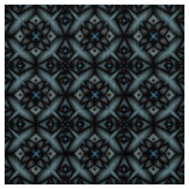 Tecido na moda, geométrico, azul, preto, oriental, (Modelo)
