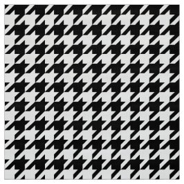 Tecido Na moda Houndstooth Black White — Xadrez Geométric