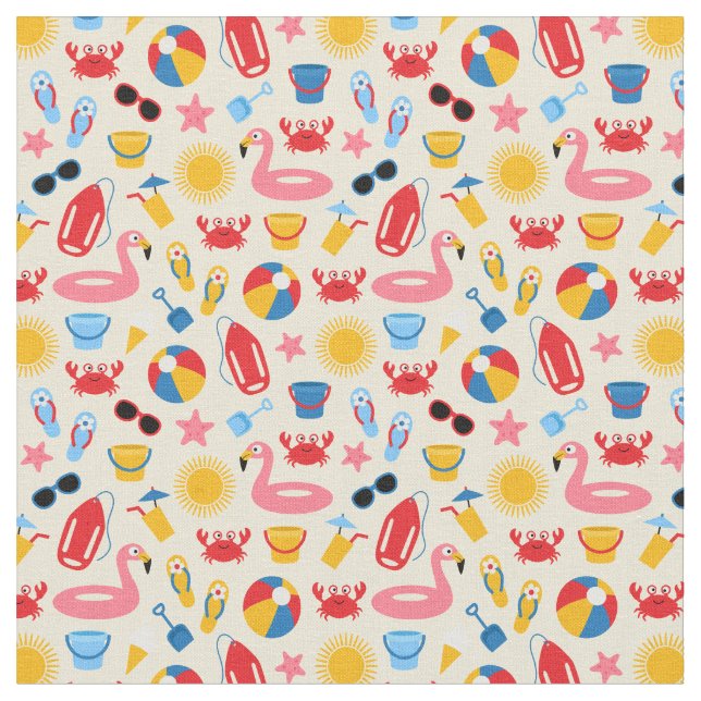 Tecido Na praia (Detalhe)