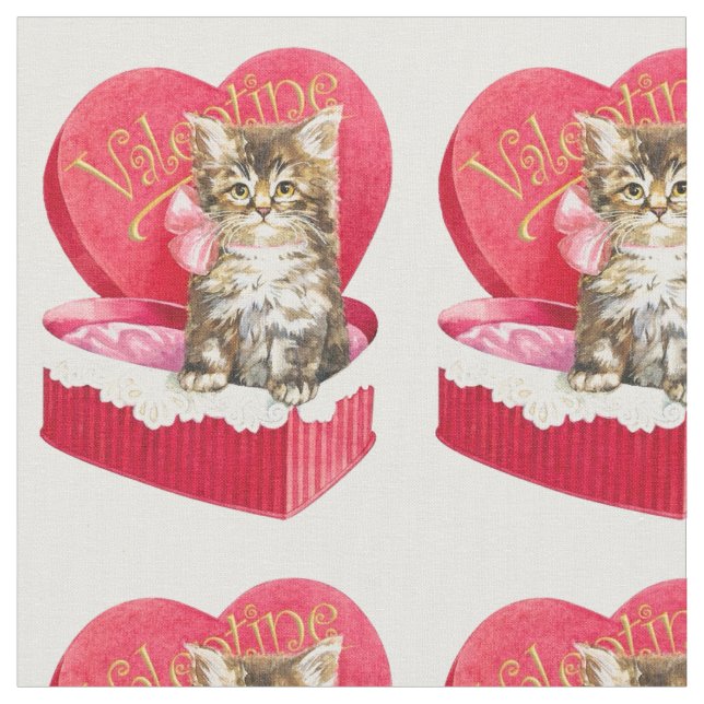 Tecido Namorados de gatinho bonito (Detalhe)