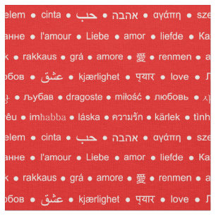 Tecido namorados de línguas de amor