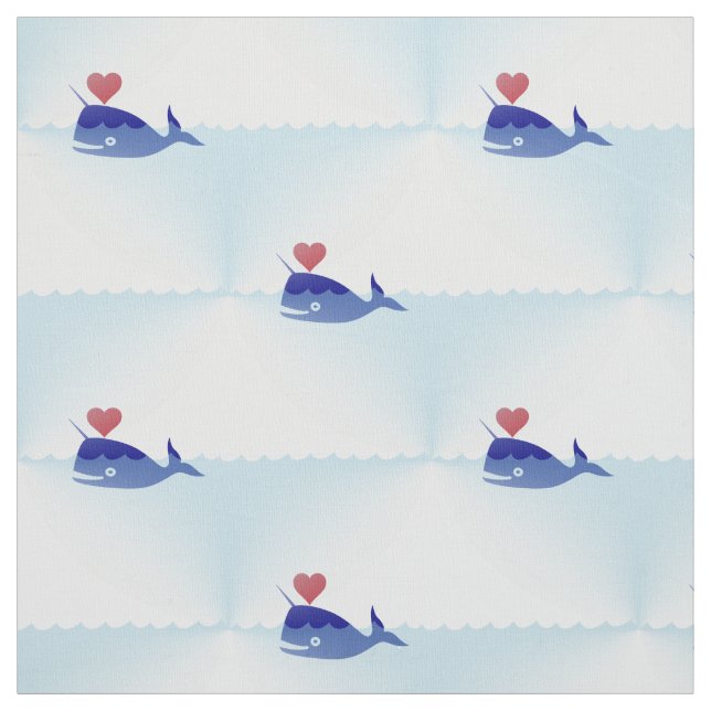 Tecido kawaii narwhal fabric (Modelo)