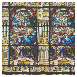 Tecido Nascimento da janela de vitral de Jesus