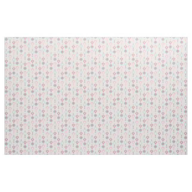 Tecido Natais vintages Ornamentos Feriado Rosa Bonito (Fat Quarter)