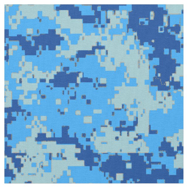 Tecido Natal azul - camuflagem azul (Detalhe)