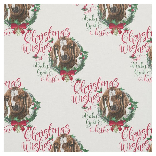 Tecido Natal Deseja Beijo Beijo Beijo Beijo Cabra Cabra (Modelo)