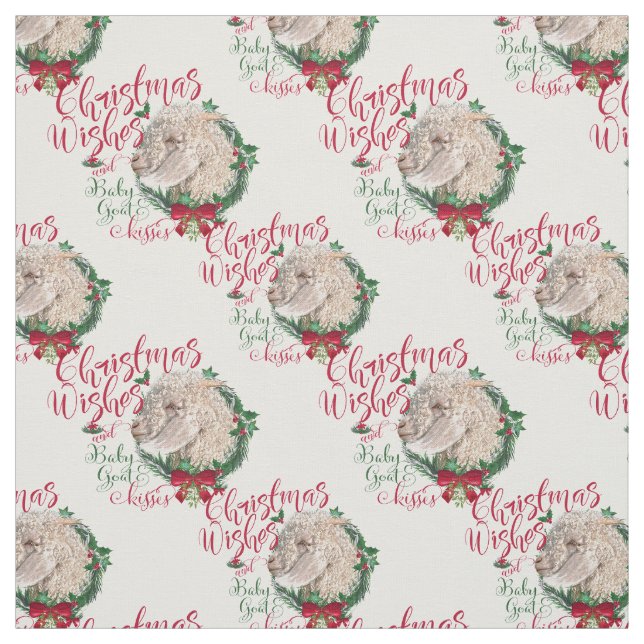 Tecido Natal Deseja Beijo de Cabra Beija Angora Goat (Modelo)