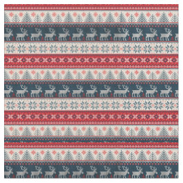 Tecido Natal do padrão do Knit Faux Foliday