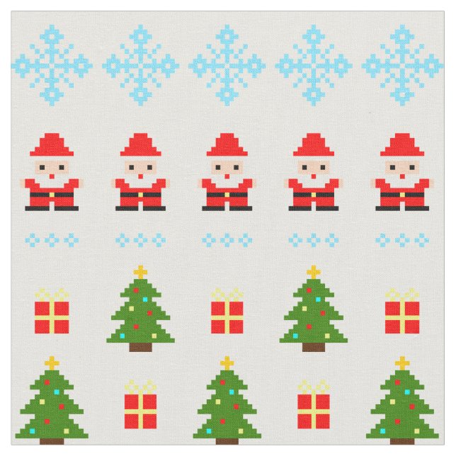 Tecido Natal em Pixel Art (Detalhe)