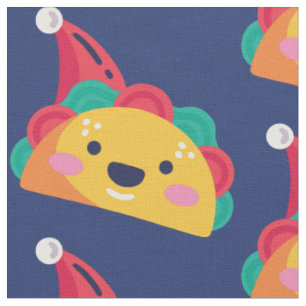 Tecido Natal feio taco santa claus
