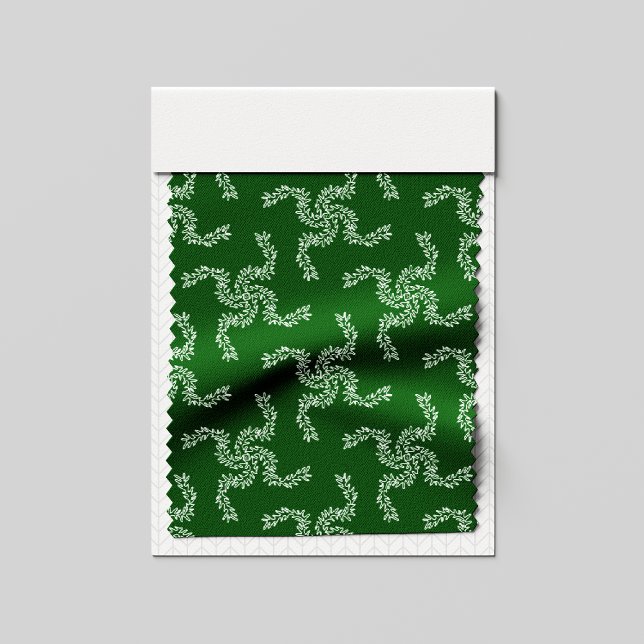 Tecido Natal Garland Green, decoração de Natal (Criador carregado)