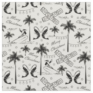 Tecido Natal na Austrália Tropical Black Toile