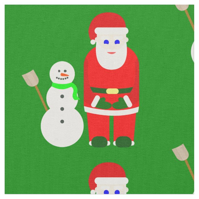 Tecido natal santa claus snowman bonitinho (Detalhe)