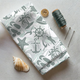 Tecido Náutica Beach Pattern Olive ID839