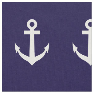 Tecido náutico do azul marinho e o branco da