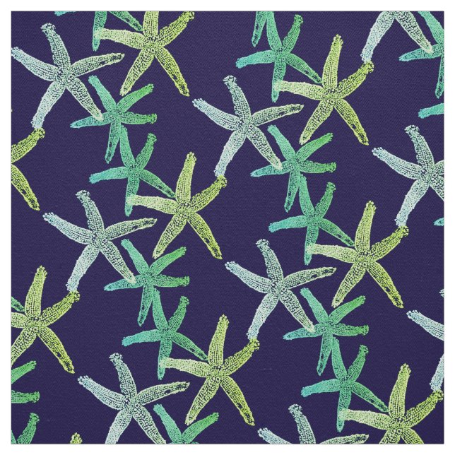 tecido Náutico estrelado verde-amarelo (Modelo)