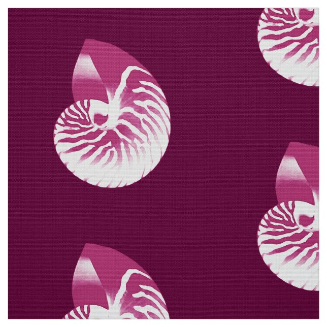 Tecido Nautilus Shell - beringela roxa e branca (Modelo)