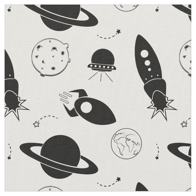 Tecido Navio espacial de foguetes (Detalhe)