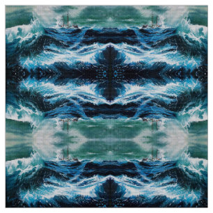 Tecido Navio no mar em tempestade