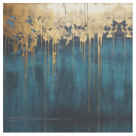 Tecido Navy Blue and Gold Modern Boho Seamless Pattern Fa