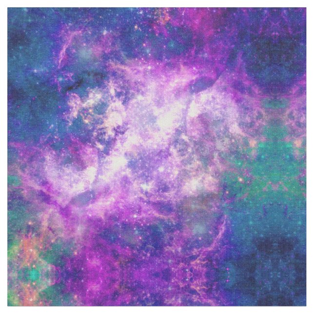 Tecido Nebulosa Majestosa Do Espaço De Féria Roxo (Detalhe)