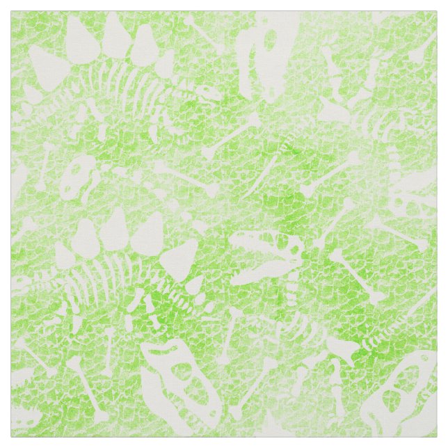 Tecido Neon Green Dinossaur Fóssil Ossos pré-históricos (Modelo)