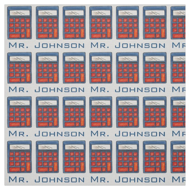 Tecido Nerd Personalizado de Calculadora de Professores d (Modelo)