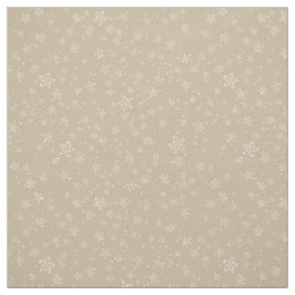 Tecido Neutro desenhado por Mão com Floco de Neve