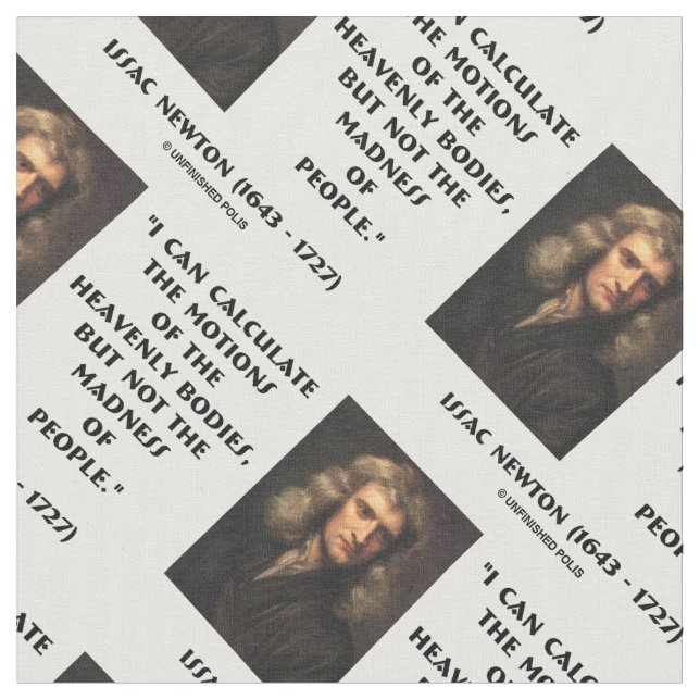 Tecido Newton Calcula A Loucura Da Cotação Pessoas (Detalhe)