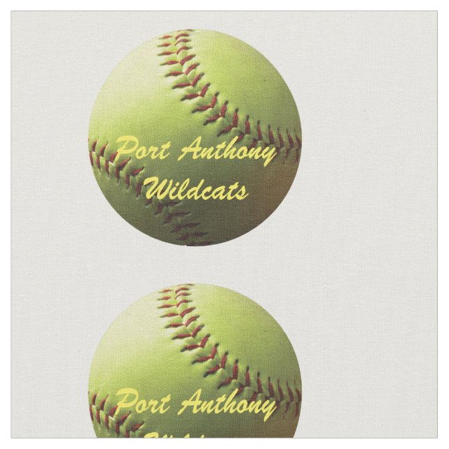 Tecido Nome da Equipe de Softball Amarela (Detalhe)