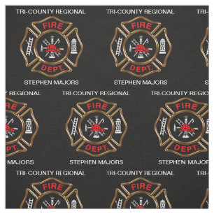 Tecido Nome do Emblem de Incêndio e Nome do Corpo de Bom
