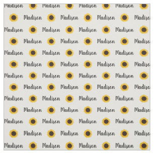 Tecido Nome Personalizado Girassol Amarelo