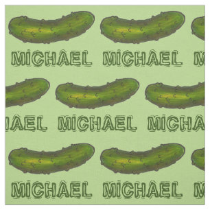 Tecido Nome Personalizado Green Kosher Dill Pickle Impres