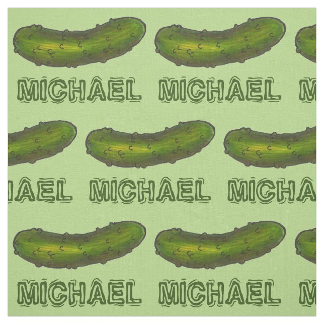 Tecido Nome Personalizado Green Kosher Dill Pickle Impres (Modelo)