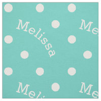 Nome Personalizado Turquoise Bolinhas Azul-Teal