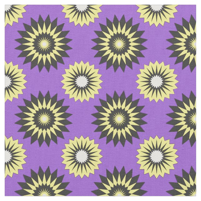 Tecido Non-Binary Pride seamless purple floral pattern (Detalhe)